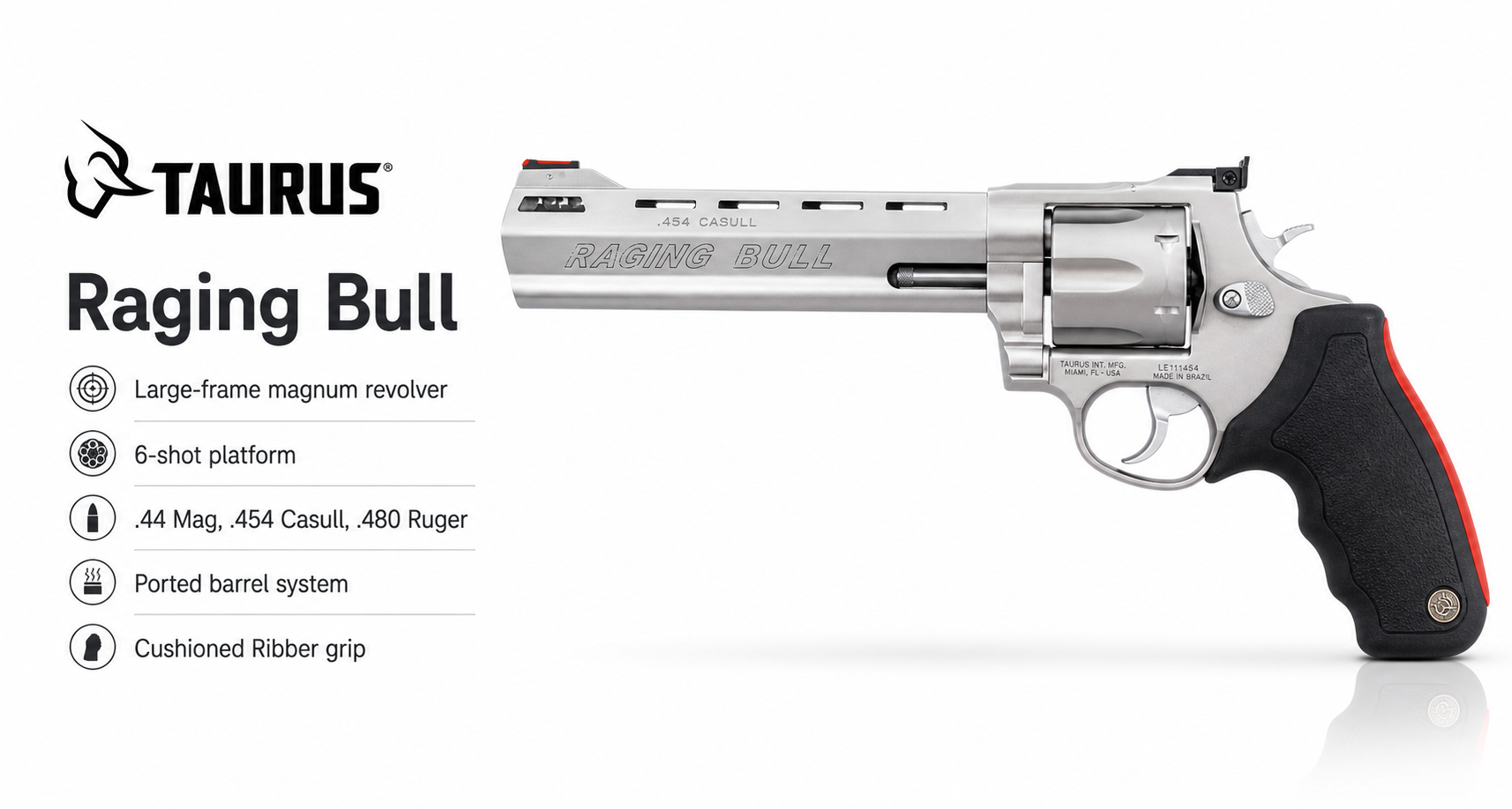 Taurus Raging Bull for Sale — .44 Mag, .454 Casull & .480 Ruger